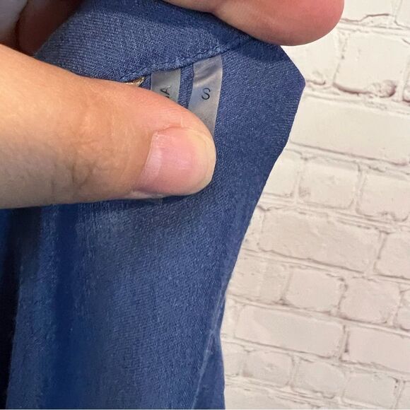 Soft Surroundings asymmetrical blue blouse size small - Picture 8 of 8